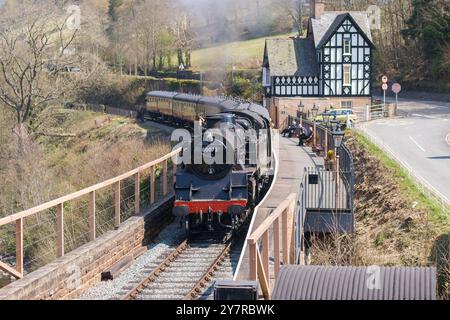 A steam gala on the Llangollen Railway Stock Photo