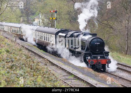 A steam gala on the Llangollen Railway Stock Photo