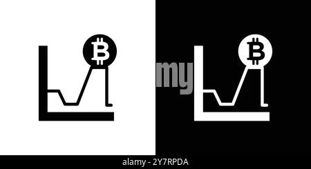 Bitcoin Evolution icon vector line logo mark or symbol set collection outline style Stock Vector