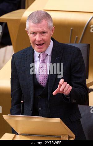 Edinburgh Scotland, UK 01 October 2024. Willie Rennie MSP at the Scottish Parliament.  credit sst/alamy live news Stock Photo