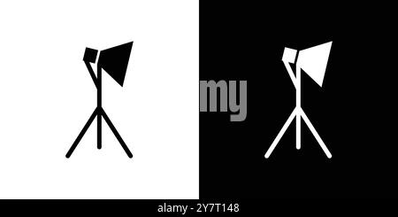 photography lighting icon vector line logo mark or symbol set collection outline style Stock Vector