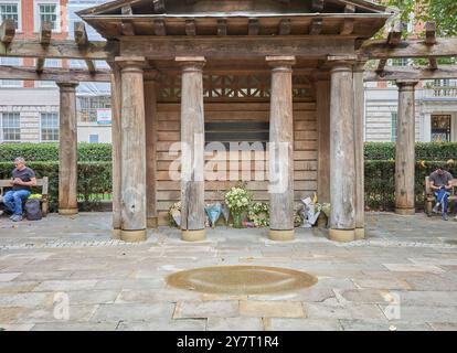 9/11 memorial, Grosvenor Square, Mayfair, London, England. Stock Photo