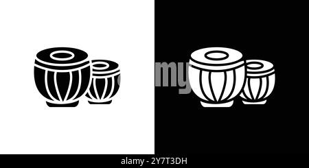 Tabla icon vector line logo mark or symbol set collection outline style Stock Vector