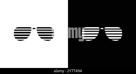 shutter sunglasses icon vector line logo mark or symbol set collection outline style Stock Vector