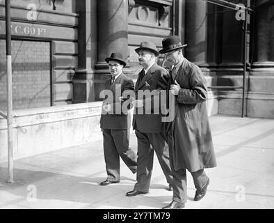 Dr Chaim Weizmann at Foreign Office as Jewish leaders see Bevin .  Delegates may attend Palestine Conference .Dr Chaim Weizmann, 71-year-old President of the Jewish Agency , channel for contact between the Jews in Palestine and the British Government and leader of world Zionism , was among a number of Jewish leaders who saw Mr Ernest Bevin , the British Foreign Minister , at the Foreign Office in London as part of an effort to bring Jewish delegates to the London conference on Palestive before it closes shortly .   The Zionist Inner Council in Jerusalem has been insisting that no delegation co Stock Photo