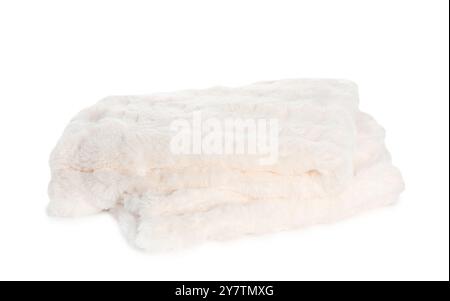 Two soft light blankets isolated on white Stock Photo