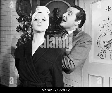 The Avengers - Thames Television Linda Thorson as Tara King making her debut as the leading lady in the Avengers. Pictured with John Steed played by Patrick Macnee  13 September 1968  ©TopFoto Stock Photo