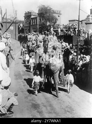 The Coronation of Sir Hari Singh . 1926 Stock Photo