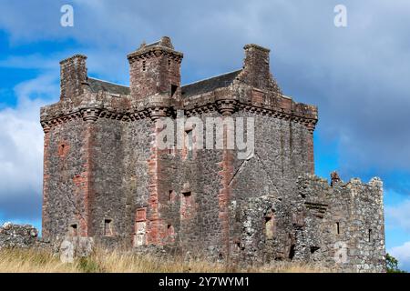 Exterior of Balvaird Castle, a late medieval Scottish tower house located near Abernethy in Perthshire, Scotland, UK Stock Photo