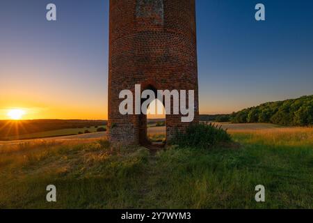 Sunset at Wilder's Folly and dovecote in Nunhide, Reading, Berkshire Stock Photo