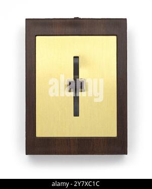 Dimmer Light Switch Cut Out on White. Stock Photo