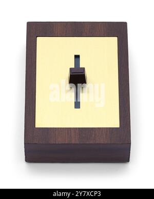 Old Switch Box Cut Out on White. Stock Photo