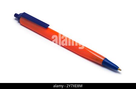 Orange Triangle Pen Cut Out on White. Stock Photo