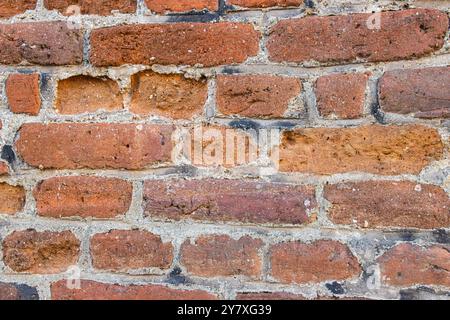 Aged brick wall background. Old brick wall texture Stock Photo
