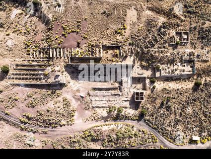 Aerial drone view of the Tintic smelter at Silver City, Utah, USA Stock Photo