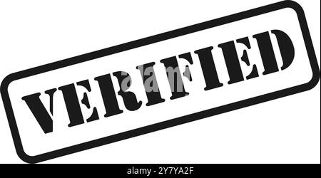 Verified black stamp vector isolated Stock Vector