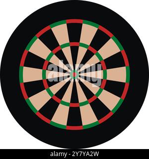 Dartboard illustration for a game of darts vector Stock Vector