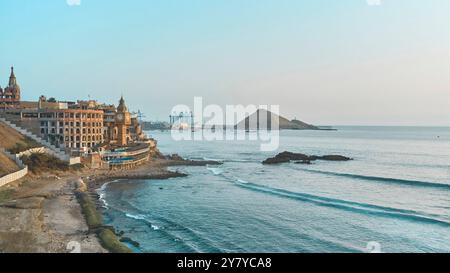 Peruvian Castle Panoramic view of the Chancay tourist castle, entertainment and tourism ...
