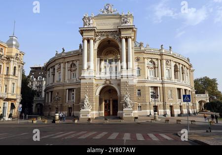 Non Exclusive: ODESA, UKRAINE - OCTOBER 01, 2024 - The building of the Odesa National Academic Opera and Ballet Theater, Odesa, Ukraine Stock Photo