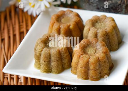 Apam Pisang, Malaysian steamed sponge banana cake Stock Photo