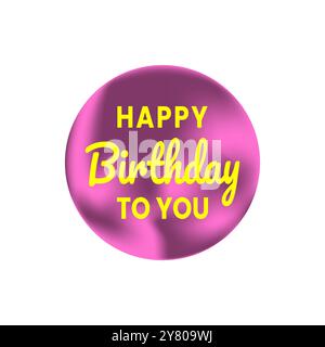 Birthday vector design with colorful typography text happy birthday to you for wishing or celebration isolated on white color background Stock Vector