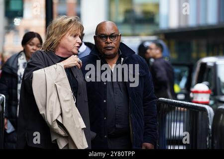 Prosper Kaba, the father of Chris Kaba, arriving at the Old Bailey, central London, where Metropolitan Police firearms officer Martyn Blake is charged with the murder of Chris in south London on September 6 2022. Mr Kaba died after being shot once in the head through the windscreen of an Audi car in Kirstall Gardens, Streatham. Picture date: Wednesday October 2, 2024. Stock Photo