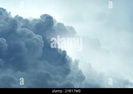 A cluster of thick thunderclouds in close-up .Texture or background Stock Photo