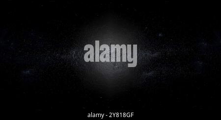 A glossy rough spot highlighted in the center of a black background Stock Photo