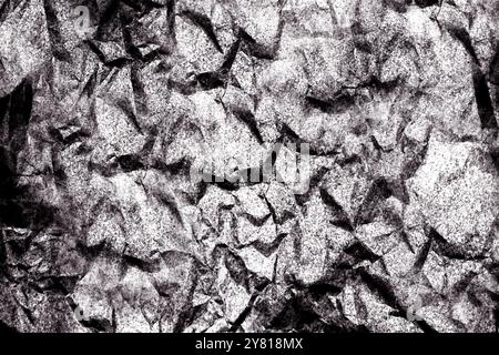 Abstract grey surface with uneven sharp angular rough surface Stock Photo