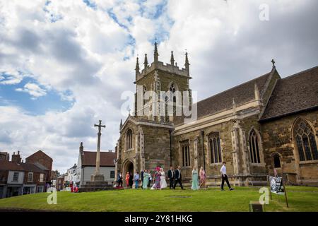 The Market Town of Alford.  The proposed location of a New National Grid Substation in Asserby near the Historic Town of Alford, Lincolnshire.  The Substation will form part of a new network of Over head and underground power line transporting electricity from the offshore windfarm up and down the east coast of England. Stock Photo