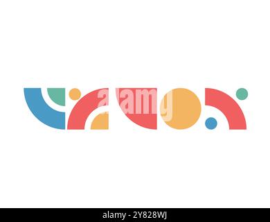 Abstract geometric shapes in warm pastel tones. Pattern for invitations, or web elements. Vector illustration isolated on white background Stock Vector