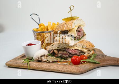 The Best Grilled Steak Sandwich Stock Photo
