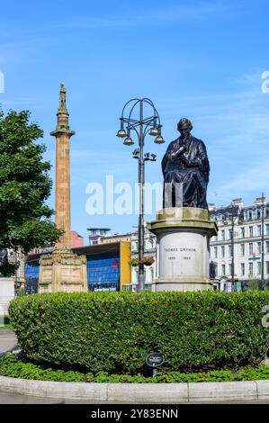 Statue of chemist Thomas Graham, George Square, Glasgow, Scotland, UK, Europe Stock Photo