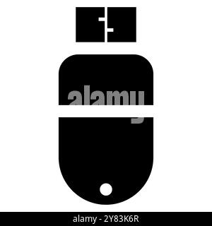 Flash Drive icon line icons. Stroke pictograms or objects perfect for web, apps and UI. USB flash drive vector illustration. Flashdrive rendering. Stock Vector