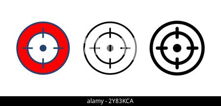 Target icon vector. goal icon vector. target marketing icon vector Stock Vector