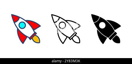 Rocket icon vector. Startup icon vector. Stock Vector