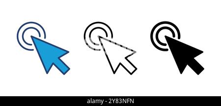 Click icon vector. pointer arrow icon. cursor icon vector Stock Vector
