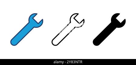 Wrench icon vector. repair icon vector. tools icon vector Stock Vector