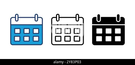 Calendar icon vector. Calender symbol. calendar vector icon Stock Vector