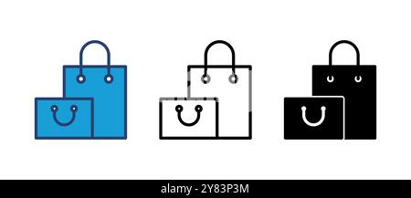 Shopping bag icon vector. shopping icon vector Stock Vector