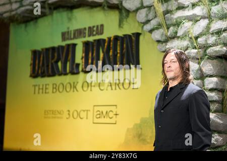 Madrid. Spain. 20241002,  Norman Reedus attends 'The Walking Dead: Daryl Dixon' Premiere at Callao Cinema on October 2, 2024 in Madrid, Spain Stock Photo