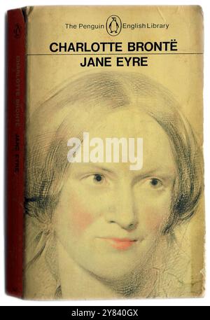 Jane Eyre by Charlotte Bronte - Penguin Classics book cover, studio set up. Stock Photo