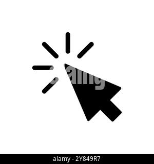 Click icon vector. pointer arrow sign and symbol. cursor icon Stock ...