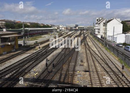 Westbahnhof railway station in Vienna, Austria, Europe Stock Photo