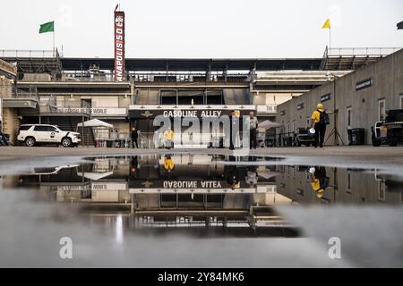 A general view of Gasoline Alley prior to qualifying for the Indianapolis 500 at Indianapolis Motor Speedway in Speedway IN Stock Photo