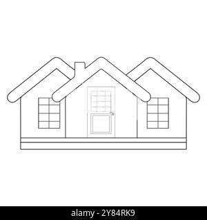 Simple house design icon vector, House Icon with Editable Stroke and Pixel Perfect.  Minimalist black house icon, Collection home sign, flat style Stock Vector