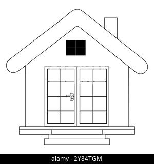 Simple house design icon vector, House Icon with Editable Stroke and Pixel Perfect.  Minimalist black house icon, Collection home sign, flat style Stock Vector