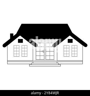 Editable pixel perfect black building icons Stock Vector Image & Art ...