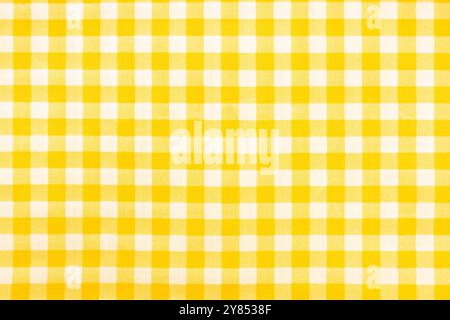 Yellow gingham check pattern that can be used for background Stock Photo