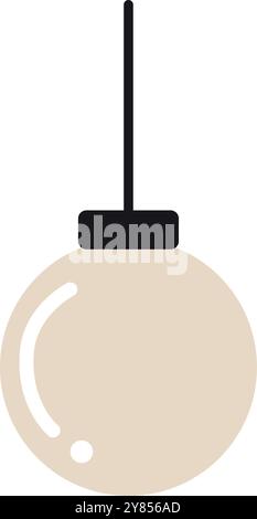 Ball lamp hanging from ceiling. Room light Stock Vector